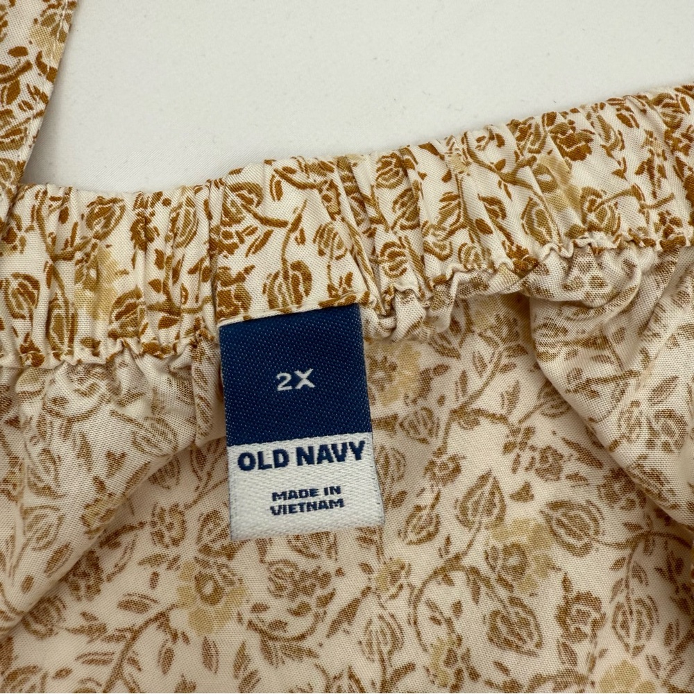 Old Navy Tie Back‎ Swing Cami Size 2X Bundle of 2 Blue Brown Flowercore Casual - Picture 8 of 12